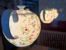 teapot lamp, 1.5 liter, floral design